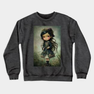 Beautiful Chibi Kawaii Style Girl Art Crewneck Sweatshirt